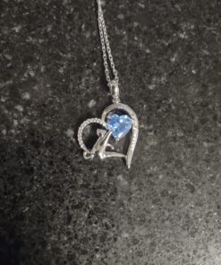 WOSTU Unicorn Necklace Forever Love Heart Paw Cat Sloth Koala Necklace for Women Girl Silver Plated with Colorful CZ Heart Pendant Cat & Blue 28 71s8Msz1ZoL 2