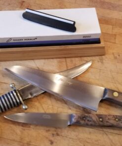 Sharp Pebble Premium Whetstone Knife Sharpening Stone 2 Side Grit 1000/6000 Waterstone- Whetstone Knife Sharpener- NonSlip Bamboo Base & Angle Guide 34 71s944szQL 2