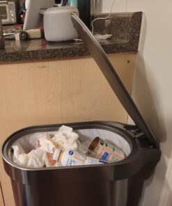 simplehuman 45 Liter / 12 Gallon Slim Hands-Free Kitchen Step Trash Can, Brushed Stainless Steel 37 71s9H3nmv0L