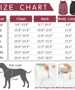 Kuoser Cozy Waterproof Windproof Reversible British Style Plaid Dog Vest Winter Coat Warm Dog Apparel for Cold Weather Dog Jacket for Small Medium Large Dogs with Furry Collar (XS - 3XL),Red M Medium (Pack of 1) Red 24 71s9XdSUkL