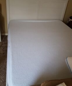 LUCID Premium Hypoallergenic 100% Waterproof Mattress Protector - Universal Fit, Cotton Terry Top, Queen , White 44 71s9hfk494L