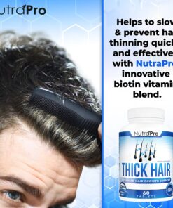 Thick Hair Growth Vitamins– Hair Growth Pills With DHT Blocker Stimulates Faster Hair Growth for Weak, Thinning Hair–Biotin Hair Supplements with Keratin & Collagen Helps Men&Women Grow Perfect Hair. 60 Count (Pack of 1) 27 71s9lTxZnUL