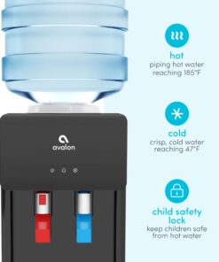 Avalon A2TLWATERCOOLER Top Loading Water Cooler Dispenser, Black, Black&White 18 71sAKbB2OL