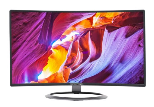 Sceptre C248W-1920R 24" Curved 75Hz Gaming LED Monitor Full HD 1080P HDMI DisplayPort VGA Speakers Ultra Thin Metal Black Single