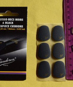 Vandoren VMCX6 Mouthpiece Cushions; Black; Thick; 0.80mm/.032"; Pack of 6 17 71sBAVyy WL