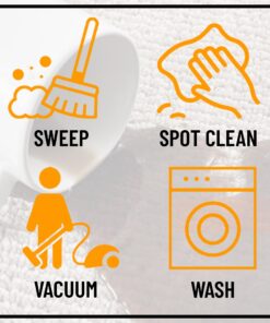 Machine Washable Leaves Design Non-Slip Rubberback 2x5 Traditional Runner Rug for Hallway, Kitchen, Bedroom, Entryway, 20" x 59", Brown Leaves Brown Runner - 20" x 59" 29 71sBMCOhu1L 3