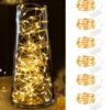 6 Pack Fairy Lights Battery Operated - 7ft 20 LED Waterproof Mini Silver Wire String Lights for Wedding Mason Jars Crafts Shelves Walls Christmas Garlands Party, Warm White 6 Pack 31 71sBzm6qqpL