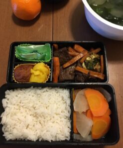 Japanese Traditional Rabbit Blossom Bento Box Set - Square 2 Tier Bento Box, Rice Ball Press, Bento Bag (Blue) 49 71sD8r5MfL