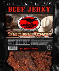 JURASSIC JERKY’S Carnivore Candy Beef Jerky, 3 Flavors Variety Pack, Teriyaki, Barbecue Mesquite and Traditional Western, 3x3oz Bags of Food on the Go, Full of Protein Lunch Snack Sticks. 10 71sDXrhXq L