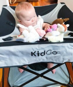 KidCo GoPod Adjustable Height Travel Baby Activity Center - Standing Baby Activity Center with Cupholder and Travel Bag, Midnight 25 71sEHqwbZ8L