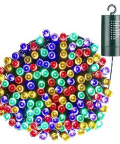Joomer Battery Chrismas Lights, 66ft 200LED Fairy Lights Battery Operated Timer 8 Modes Waterproof for Outdoor Home Garden Party Holiday Christmas Trees Decoration (Multicolor) Multicolor