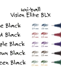 uni-ball Vision Elite BLX Infusion Rollerball Pens Bold Point, 0.8mm, Blue/Black, 12 Pack 10 71sETr3jNuL 1