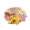 RayLineDo® 10 Pcs Different Pattern Multi Color 100% Cotton Poplin Fabric Fat Quarter Bundle 18" x 22" Patchwork Quilting Fabric Yellow and Pink Series