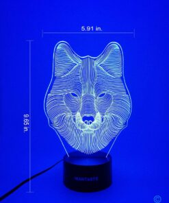 WANTASTE Wolf 3D Night Light for Boys Girls Room, Bedside Lamp Toys Decor Gifts for Kids Baby, 7 Colors Changing Nightlight with Smart Control Cool Wolf 16 71sF7pZqLOL