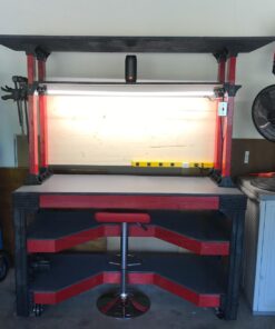 2x4basics 90164MI Custom Work Bench and Shelving Storage System, Black Work Bench with Shelf 91 71sGW4sy4jL