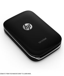 HP Sprocket Portable Color Photo Printer, Print Social Media Photos on 2x3" Sticky-Backed Paper - Black (X7N08A) 47 71sIN4hB6mL