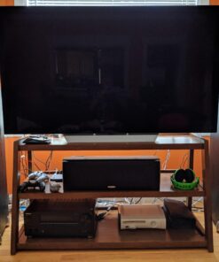 SIMPLIHOME Sawhorse SOLID WOOD 48 Inch Wide Modern Industrial TV Media Stand in Medium Saddle Brown for TVs up to 55 Inches, For the Living Room and Entertainment Center 28 71sJl5BX6cL