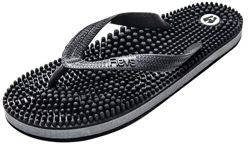 Catalog 9 Revs - Lights - Men's and Women's Reflexology Massage Flip Flops 7 Women/6 Men Black