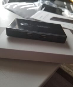 UGREEN USB Switch Selector 2 Computers Sharing 4 USB Devices USB 2.0 Peripheral Switcher Box Hub for Mouse Keyboard Scanner Printer PCs with One-Button Swapping and 2 Pack USB A to A Cable 58 71sKAJHx SL