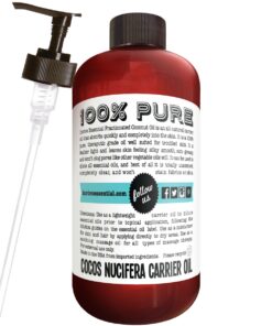 Fractionated Coconut Oil Premium Therapeutic Grade 16 Ounce Liquid Carrier Oil for Aromatherapy Relaxing Massage and Diluting Essential Oils with Pump and eBook 20 71sLH7M2nZL