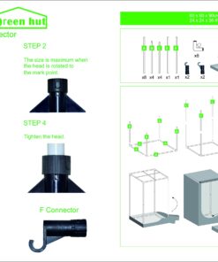 Green Hut 2x2 Grow Tent, 24"x24"x36" 600D Mylar Hydroponic Growing Tents for Plants Inside Reflective Grow Tent Growing Room Hydroponic System 24"X24"X36" 26 71sLjEhZ7L