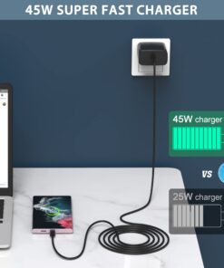2023 New 45W Samsung Charger Type C Super Fast Charging USB C Android Charger for Samsung Galaxy S23 Ultra/S23/S23+/S22/S22 Ultra/S22+/Note 10/20/S20/S21, Galaxy Tab S7/S8, PPS Charger & 6ft C Cable 32 71sMDpiCZvL