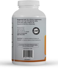 MaxiVision® AREDS 2 Whole Body Formula - AREDS 2 Eye Vitamins w/Lutein and Zeaxanthin - for Macular Support - Eye Supplements for Eye Strain - 120 Capsules Count, 1 Bottle 7 71sMO5V2fWL
