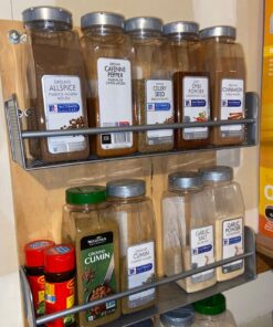 Simple Houseware Wall Mounted Spice Rack, Silver, Set of 2 39 71sMg57S2kL