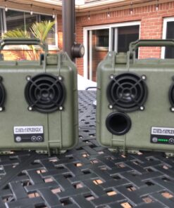DemerBox DB2: Waterproof, Portable, and Rugged Outdoor Bluetooth Speakers. Loud Sound, 40+ hr Battery Life, Dry Box + USB Charging (Pesaro Green) Pesaro Green 31 71sMrt01f6L