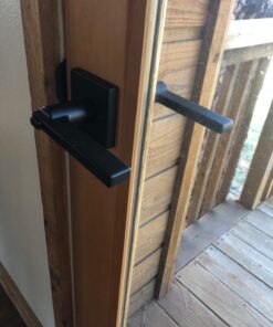 Kwikset 91560-029 Halifax Slim Square Keyed Entry Lever Featuring Smartkey, Iron Black Matte Black Square Rose Old Version 47 71sNVvNTlOL