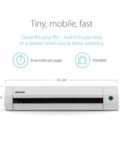 Doxie Go SE - The Intuitive Portable Document Scanner with Rechargeable Battery and Easy Software for Home, Office, or Work from Home Battery Sheetfed 30 71sOFBAEp4L