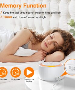 Sound Machine- STYFSCP White Noise Machine with 30 Natural Soothing Sounds 30 Level Volume Light 3 Timer Memory Function, Noise Machine Powered by AC or USB, Sleep Sound Machine for Adults Baby Kids 20 71sOK3292aL