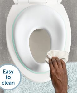 Potty Training Seat for Boys And Girls, Fits Round & Oval Toilets, Non-Slip with Splash Guard, Includes Free Storage Hook - Jool Baby Aqua 32 71sOR44NuqL