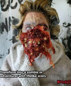 KANGAROO Liquid Latex Makeup - Face and Body SFX Makeup, Halloween Makeup, Zombie Makeup, Fake Scar, Fake Wound, Fake Injury Makeup Movie Special Effects,16 Oz Pint Professional Grade 34 71sP5UnY wL