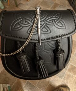 Tartanista Mens Black Celtic Pin Lock Semi-Dress Sporran 16 71sPQe9m1L