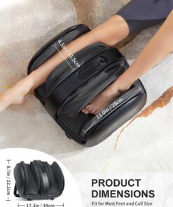Nekteck Foot Shiatsu Massager for Circulation and Pain Relief, Smart Electric Massage Machine with Heat, Deep Kneading, Vibration, Compression for Feet, Calf, Arm Muscle Relax Black (APP Control) Black - APP Control 21 71sPUX9f5L