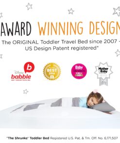 Alternative view of The Shrunks Inflatable Toddler Travel Bed with Safety Bumpers | Portable Toddler Bed for Kids | Toddler Air Mattress | Air Mattress with Bed Rails