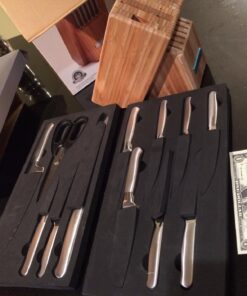 KitchenAid KKFSS14BO 14 Piece Classic Forged Series Brushed Stainless Steel Cutlery Set, Bamboo Wood 14 PC Classic Forged Cutlery Set 43 71sQ8pK4iwL