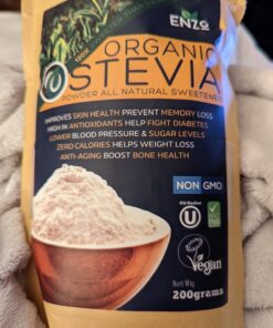 Easy Use Organic Stevia Powder 200g (7.05oz / 1600 Servings) All Natural Alternative Sweetener 12 x Sweeter than Processed Sugar with No Artificial additives & fillers 25 71sQeY2yQL 1