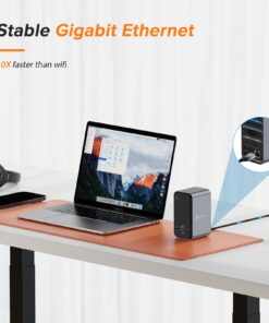 USB C Docking Station Dual Monitor for MacBook Pro/Air, 13-in-2 Triple Display Laptop USB-C Hub, Type C Dock with 2 4K HDMI, VGA, PD3.0, 7 USB, RJ45, 3.5mm Audio 34 71sQyW62GRL