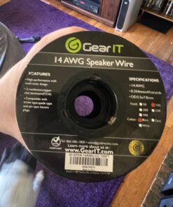 14AWG Speaker Wire, GearIT Pro Series 14 AWG Gauge Speaker Wire Cable (100 Feet / 30.48 Meters) Great Use for Home Theater Speakers and Car Speakers Black 100 Feet 46 71sS7BpDfbL