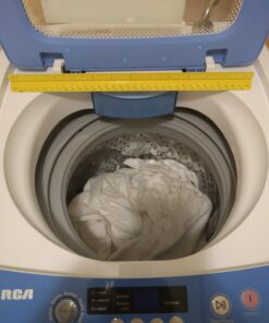 RCA RPW091 0.9 Cu Ft Top Load Portable Washing Machine Washer on Wheels, White 25 71sSaztfLrL