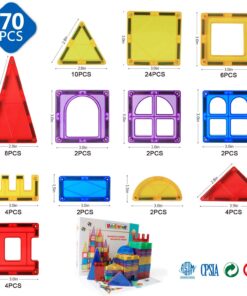 Magnetic Blocks - Magnetic Toys for Toddlers Kids Magnetic Building Blocks Preschool Magnet Set Magnetic Stem Toys 70 Pieces 24 71sTL2MhQqL