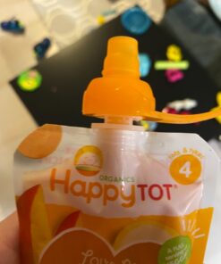 ChooMee SoftSip Food Pouch Top | Baby Led Weaning | No Spill Flow Control Valve, Protects Childs Mouth, 100% Silicone, BPA Free | 2CT Orange Aqua 62 71sTQk6tEaL