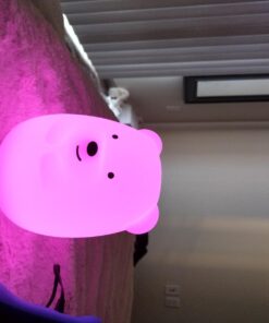 Lumipets Animal Kids Silicone Nursery Light for Baby and Toddler, Squishy Night Light for Kids Room, Animal Night Lights for Girls and Boys, Kawaii Lamp, Cute Lamps for Bedroom (Bear) Bear 37 71sTSJswxCL