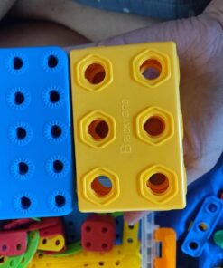 Brickyard Building Blocks STEM Toys - Educational Building Toys for Kids Ages 4-8 with 163 Pieces, Tools, Design Guide and Toy Storage Box, Gift for Boys & Girls 163 Piece 41 71sUAc7lmL 1