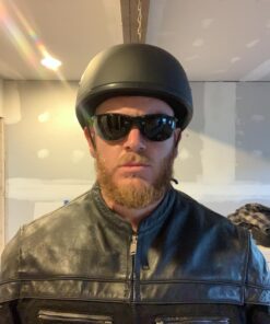 Daytona Helmets Half Skull Cap Motorcycle Helmet – DOT Approved X-Large Dull Black 42 71sUIeKg7QL