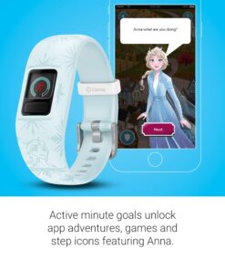 Garmin 010-01909-38 Vivofit Jr. 2, Kids Fitness/Activity Tracker, 1-Year Battery Life, Adjustable Band, Disney Frozen 2, Elsa, Light Blue Disney Frozen 2 - Elsa Disney Frozen 2 - New 13 71sV l9tYbL