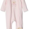 Little Me baby-girls Side Snap Footie Preemie Light Pink Pattern 45 71sVHonlenS