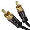 KabelDirekt – 10ft Long – RCA/Phono subwoofer Lead Cable, 1 to 1 RCA/Phono, Audio/Digital/Video (Coax Cable, RCA/Phono Male/Male Plugs, for amps/Hi-Fis, Audio Signals/Composite Video, 75 ohm, Black) 22 71sVV4leyL